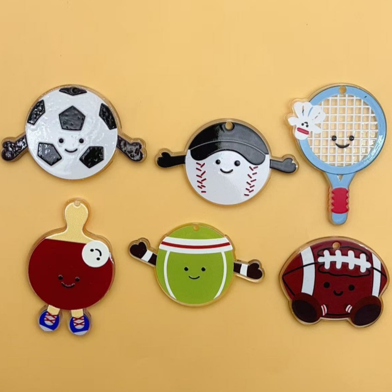 Badminton Date - 10 stuks acryl rugby voetbal badminton