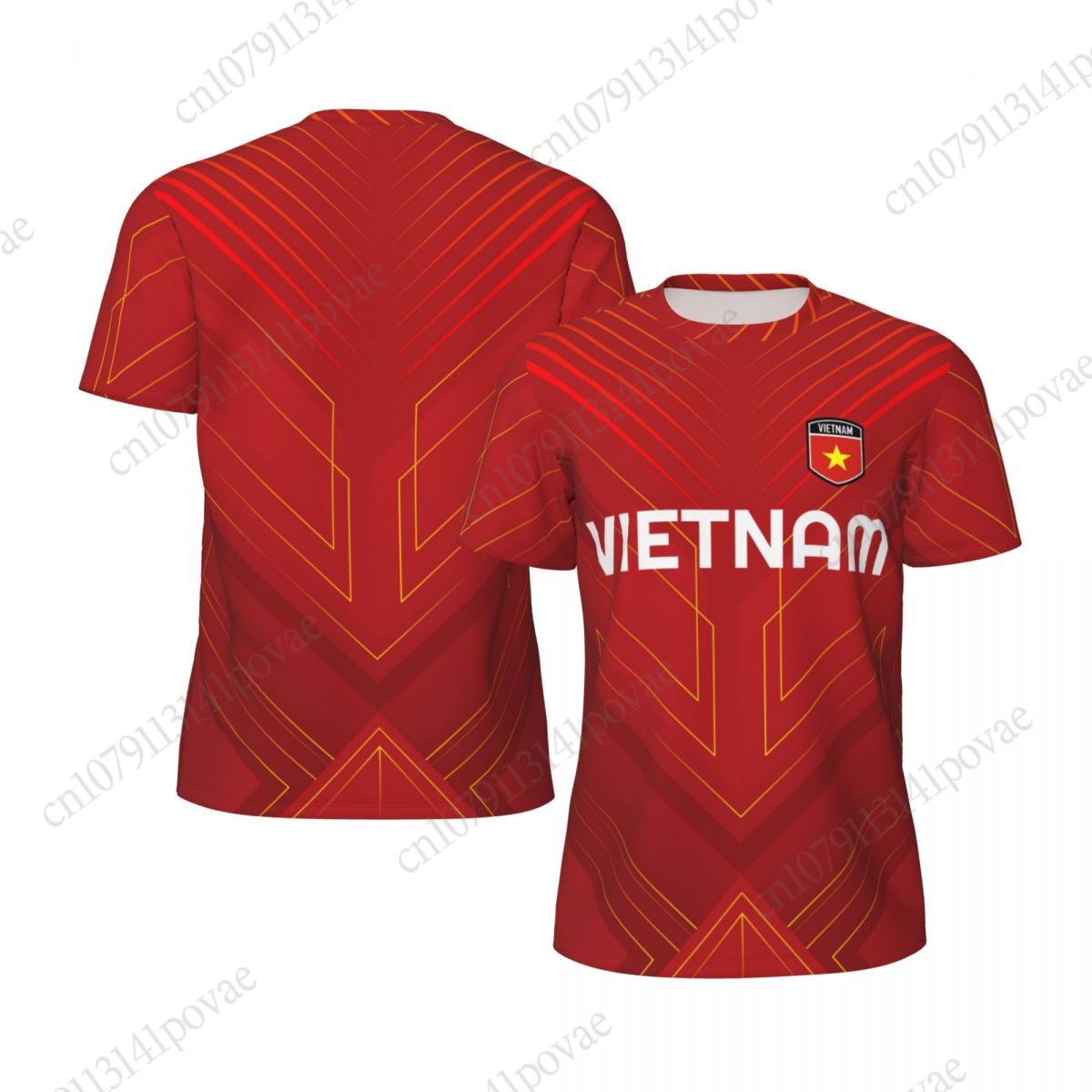 Badminton Vietnam - VIETNAM Vlag T-shirts Heren Dames Mesh