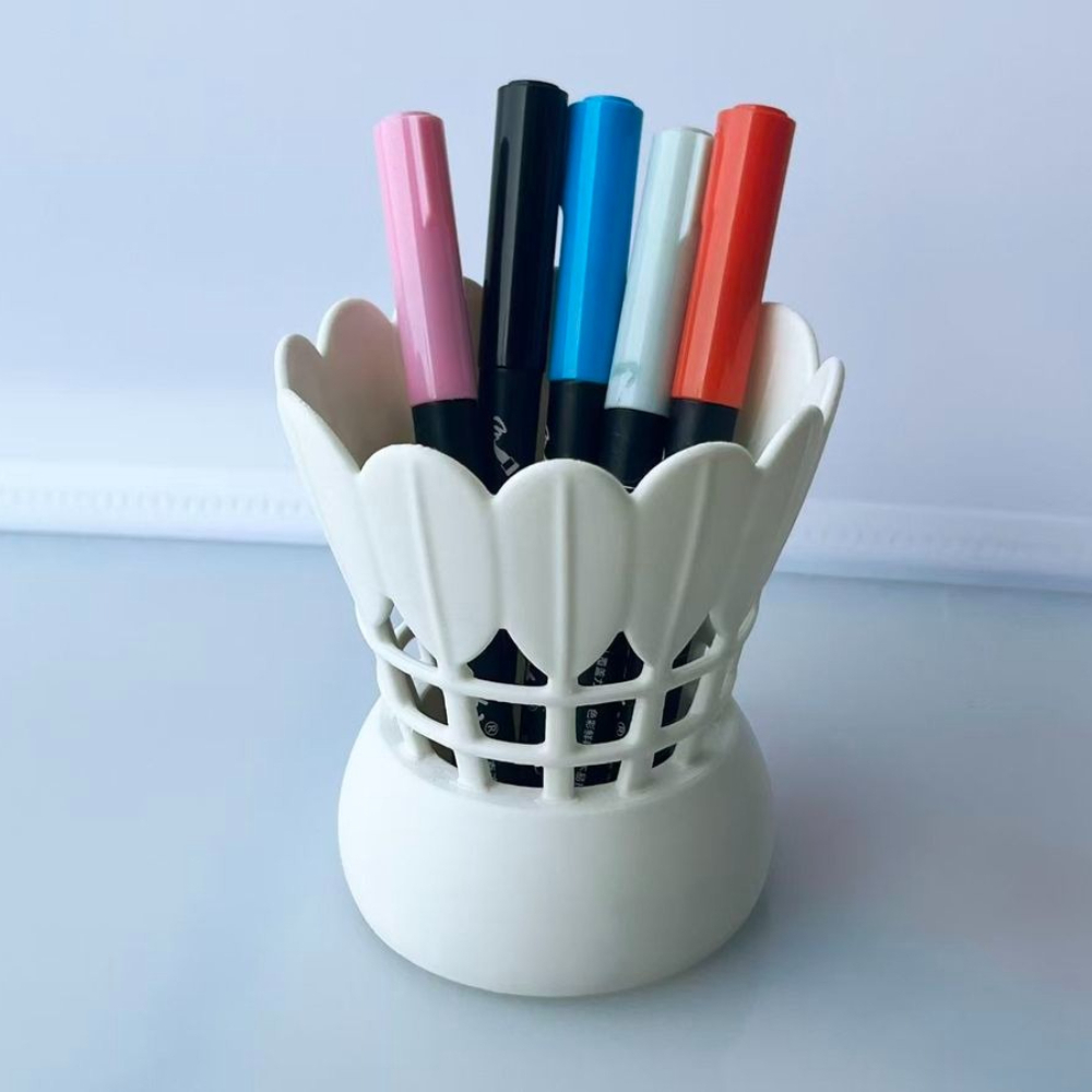 Badminton Cup - Minimalistische badmintonvormige pennenhouder Creatieve holle plastic