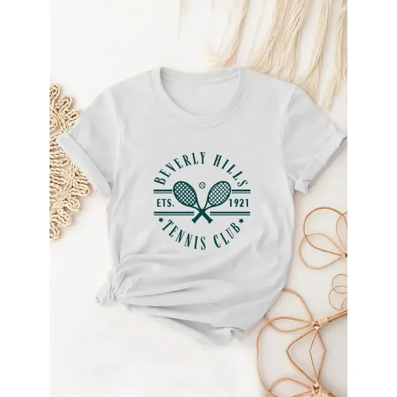 Badminton China - Badmintonracket bedrukt T-shirt korte mouwen modieuze