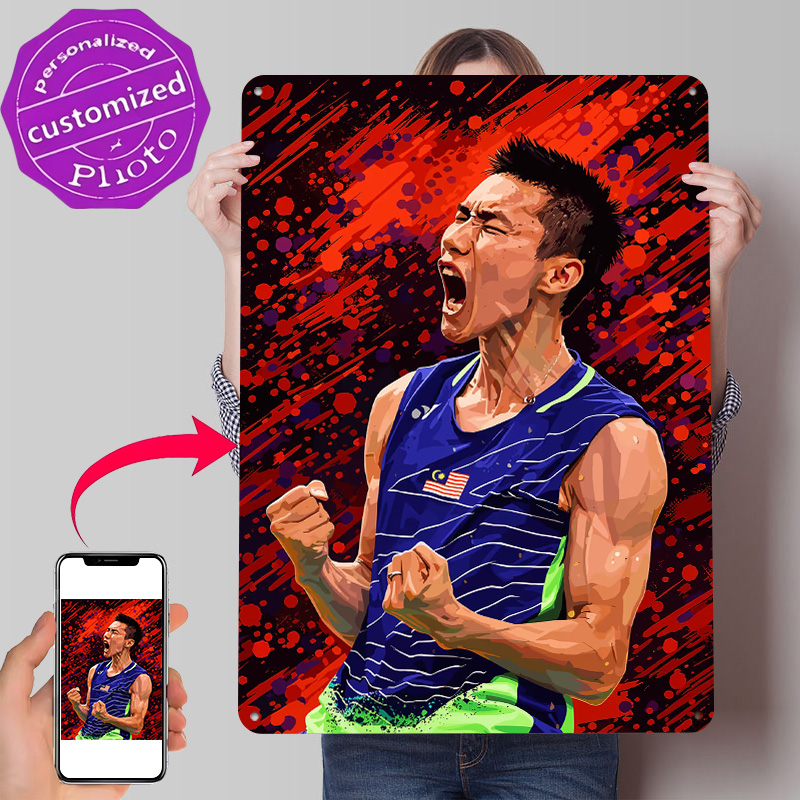 Badminton Victory - Badmintonspeler die de overwinning viert 3D-geprinte