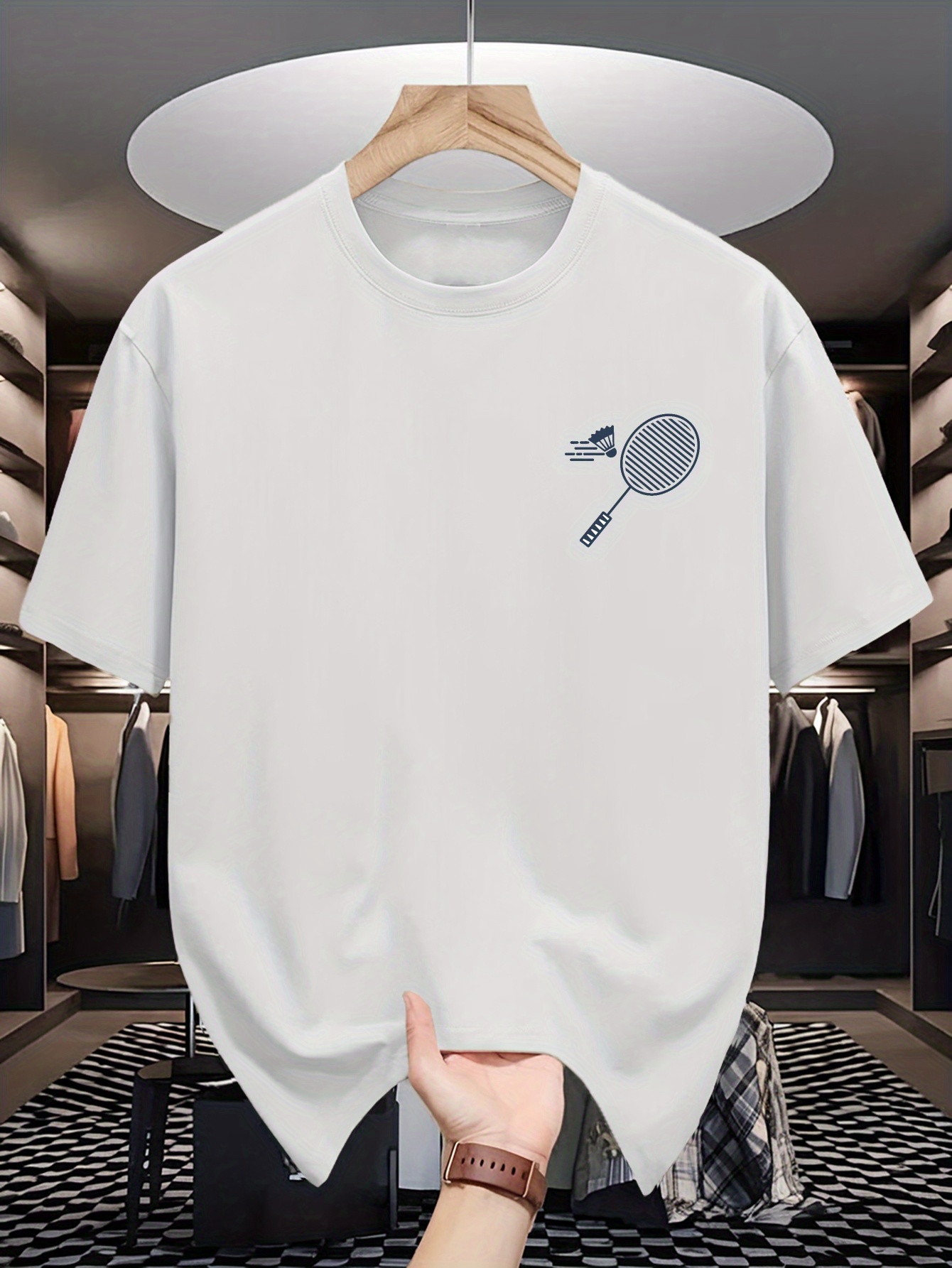Heren T-shirt met ronde hals,  - Badminton China recensie en prijs